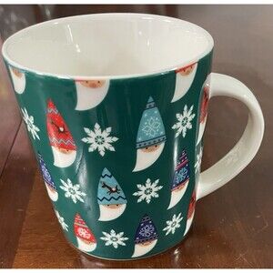 Pfatzgraff Mug Winter Gnomes 16oz Coffee Tea Cocoa Cup Snowflakes Colorful